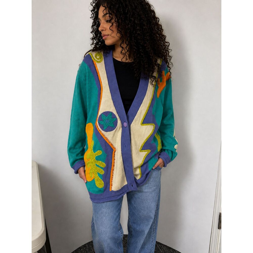 IB Diffusion Women's beaded Cardigan Sz M - 1990s
